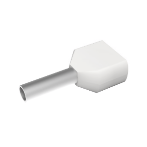 Twin Cord End Ferrule White