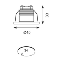 Signal LED Emergency Downlight - Diagram