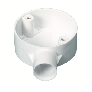 White PVC One-Way Terminal Conduit Box