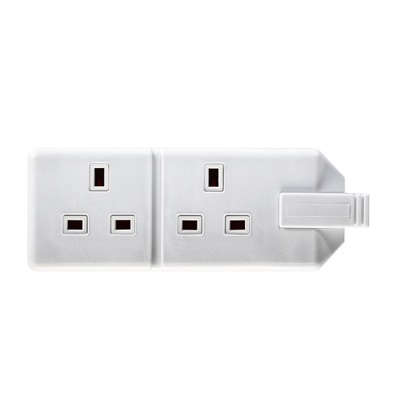 Trailing Double Socket - White 2