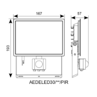 Eden LED Floodlight 30W PIR - Diagram