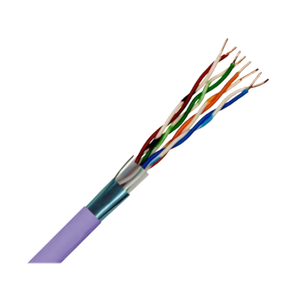 Cat5e 4-pair FTP Copper Cable Purple LSZH