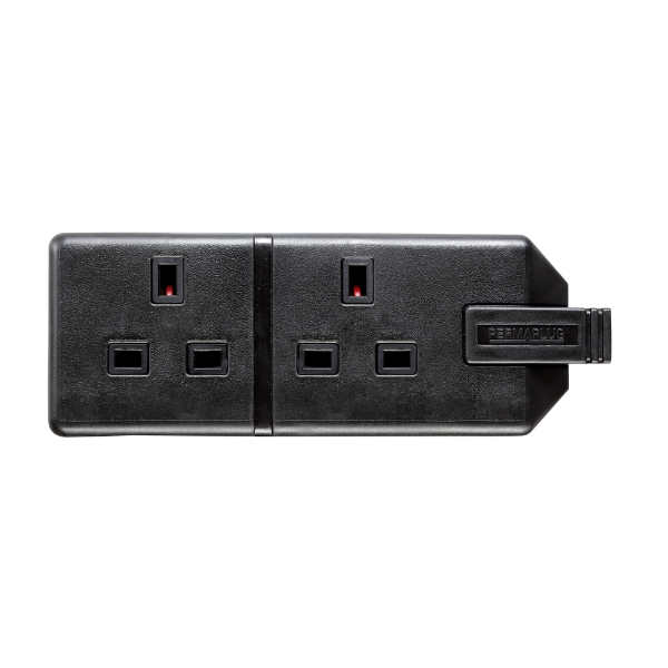 Trailing Double Socket - Black 2