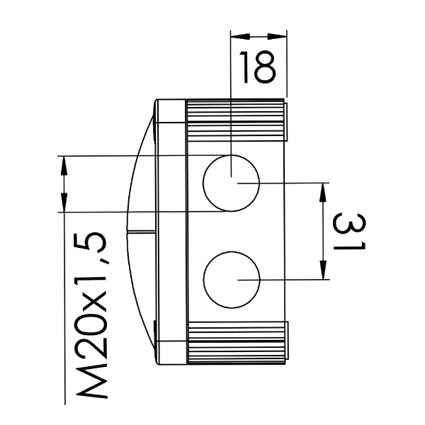 Wiska COMBI 308 Diagram (Side)