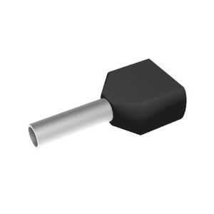 Twin Cord End Ferrule Black