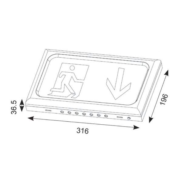 Encore LED Exit Sign - Diagram