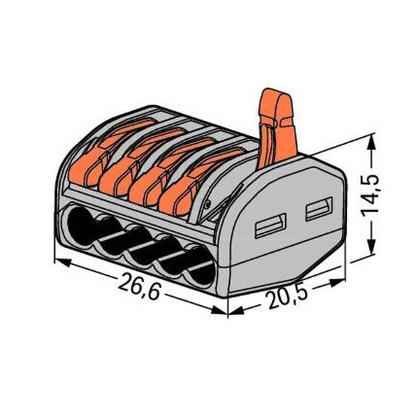 Lever Connector 5-Pole Small Diagram