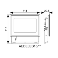 Eden LED Floodlight 10W - Diagram