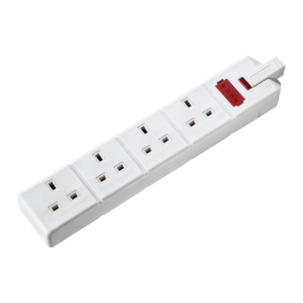 Trailing Four Socket - White 1