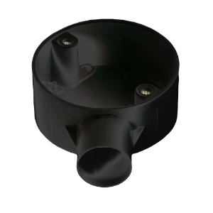 Black PVC One-Way Terminal Conduit Box