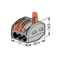 Lever Connector 3-Pole Small Diagram