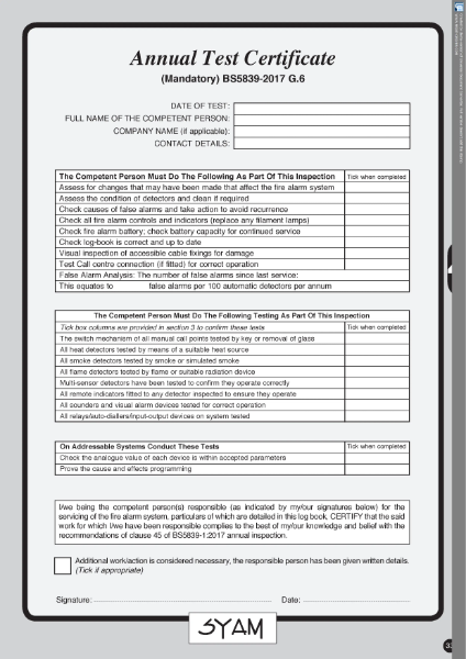 Emergency Fire Alarm Log Book 4