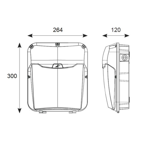 Lynx LED Wallpack - Diagram