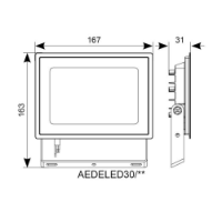 Eden LED Floodlight 30W - Diagram