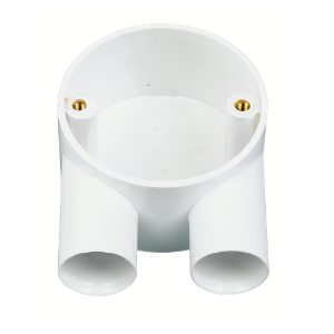 White PVC Two-Way U Conduit Box