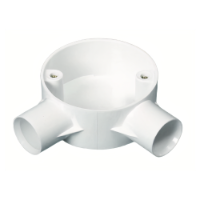 White PVC Two-Way Angled Conduit Box