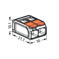 WAGO 221-612 2-POLE 41A LEVER CONNECTOR (50)