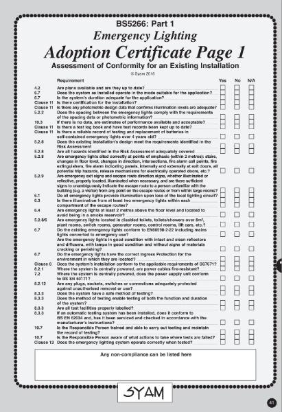 Emergency Lighting Log Book 4