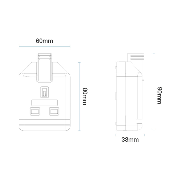 Trailing Single Socket - Diagram