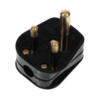 BLACK 2A PLUG ROUND PIN